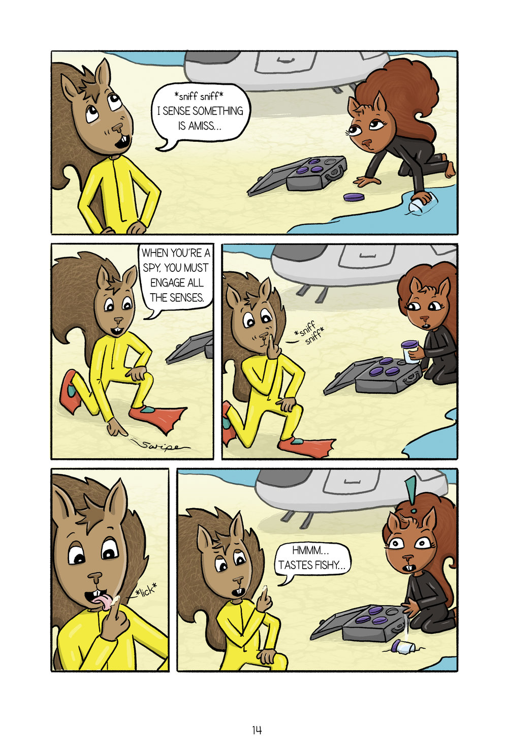 Page 14 Cognito and Dash at Lack Michigan investigating their cases